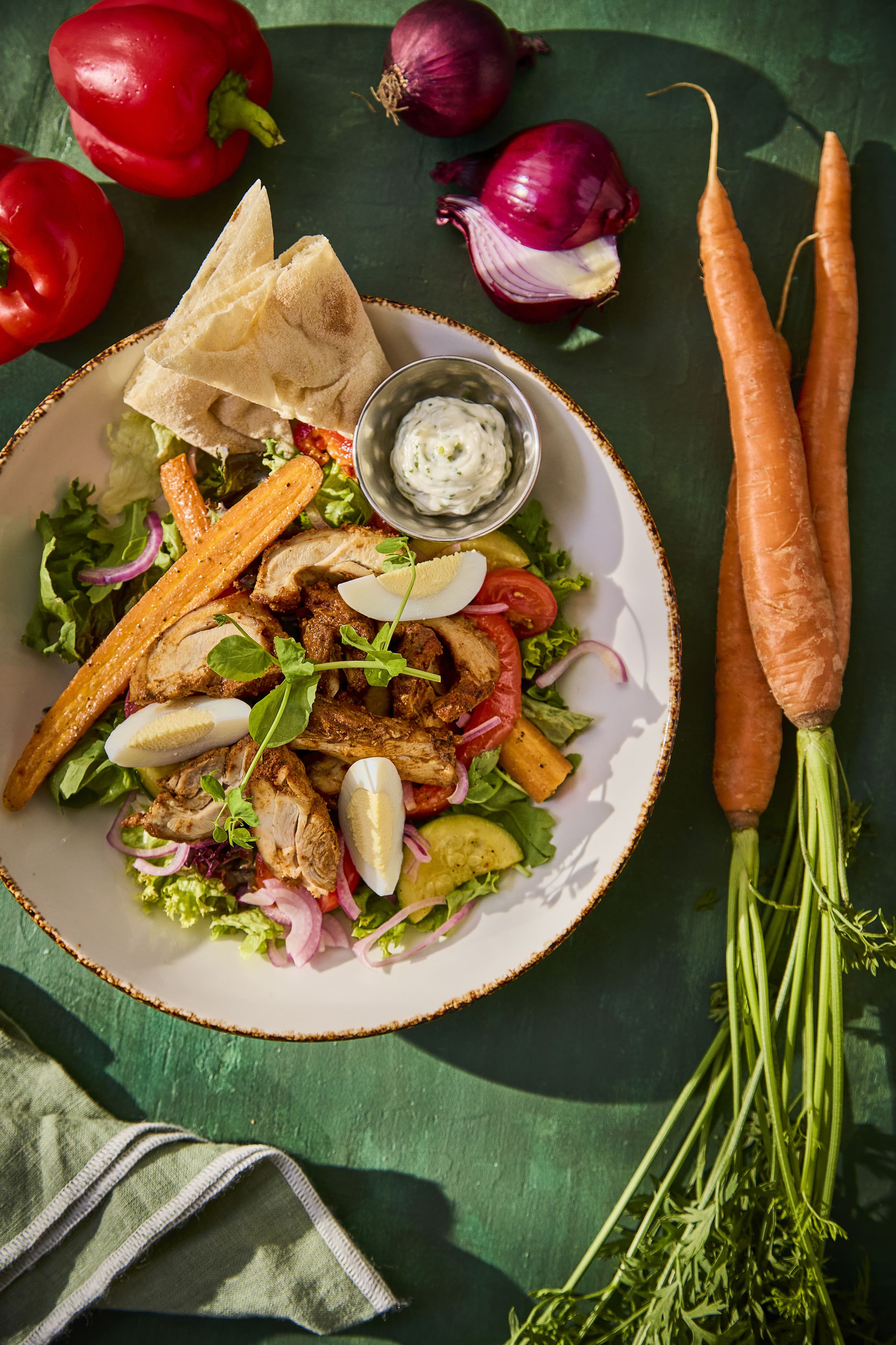 Salade met Geroosterde Kip